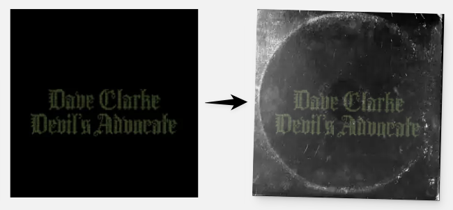 An album thumbnail before and after. After, it looks like an old vinyl sleeve