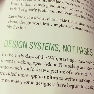 Design systems, not pages